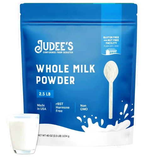 Judee's Gluten Free Judee's Whole Milk Powder - Non-GMO, Hormone-Free, Gluten & Nut-Free - Shelf Stable, Travel Ready - Made in USA, 2.5 lb