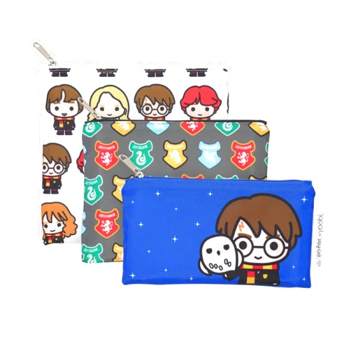 Yoobi Harry Potter X Yoobi Reusable Snack Bags – 3 Food-Safe Lunch Bags in Various Sizes with Cute Harry Potter Designs – Magical Easter Gift for Kids & Adults