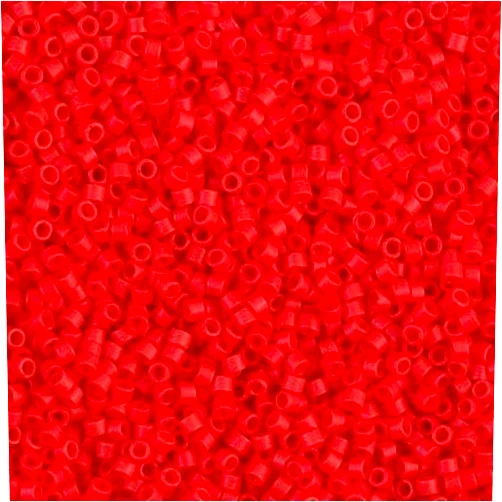 Miyuki Delica 11/0 Cylinder Seed Beads - Matte Op Red - DB0753 5 Grams