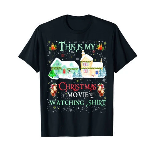 Christmas Family Matching Movie Watching Shirt Christmas Movie Watching Shirt Family Matching Xmas T-Shirt
