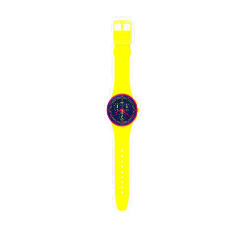 Swatch Quartz Watch Unisex Glow Loom 42 mm, Strap.