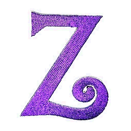 HHO A-Z PATCH HHO Patch Purple Letter Z Iron on Patches Learning School ABC English Alphabet Size 2.4 INCH. Embroidered Applique Patch Accessories DIY for Clothes Backpacks T-Shirt Jeans Skirt Vests Hat Bag (Z)
