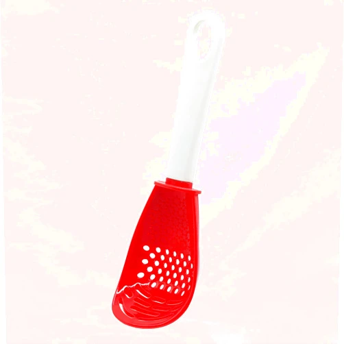 Ouboda 6 in 1 Multifunctional cooking gadgets, 356°F Heat Resistant kitchen gadgets, Egg Separator, Cooking, Draining, Mashing, Grating, Cooking spoon red