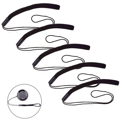 ULBTER 5 Pack Elastic Lens Cap Keeper Lens Cover Leash Prevent Lens Cap Lost Compatible with Canon/Nikon/Sony/Fujifilm/Olympus/Panasonic DSLR SLR Camera and More