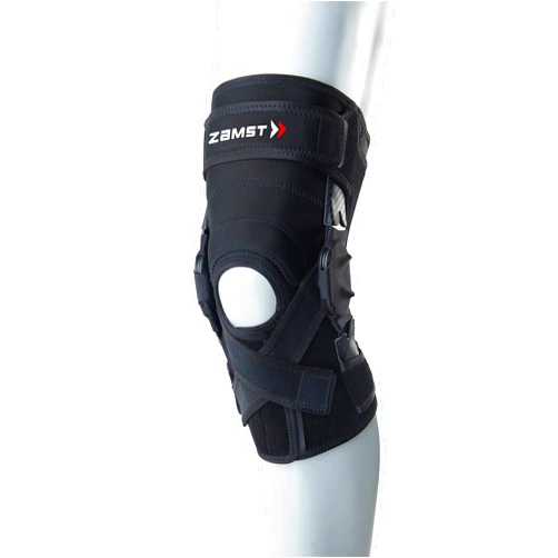 Zamst ZK-X Sports Knee Brace With Metal Hinges Protecting the Knee Ligaments For Moderate Sprains Of the ACL, MCL, LCL-for Basketball, Volleyball, Soccer, Football, Lacrosse, Ice Hockey-Black, 2XL
