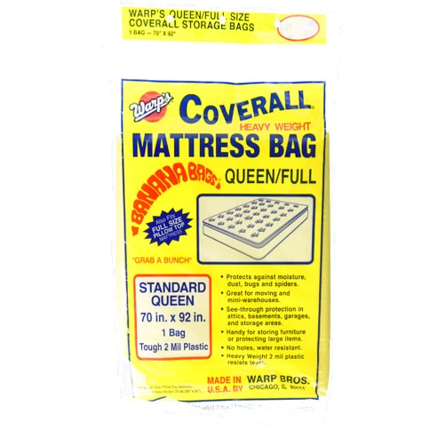 InterDesign Warp Brothers CB-70 Banana Mattress Bag for Queen or Full, 70 92-Inch, Yellow