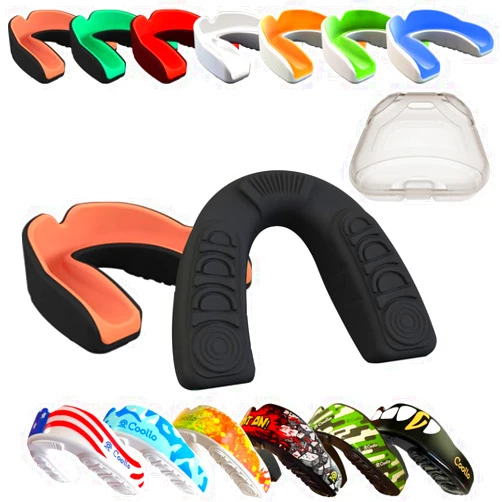 COOLLO SPORTS Boil and Bite Mouth Guard (Youth & Adult) DA Custom Fit Sport Mouthpiece for Football, Hockey, Rugby, Lacrosse,Boxing,MMA(Free Case Included!)