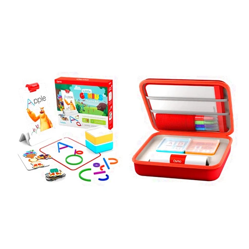 Osmo - Little Genius Starter Kit for iPad (Preschool) + Grab & Go Large Storage Case for iPad Kits & Osmo Games Bundle Pack