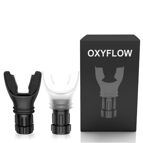 Generic Oxyflow Portable Adjustable Trainer for Oral and Muscular Exercise - for Daily Fitness Training, Easy to Clean, White+Black