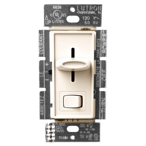 Lutron Skylark LED+ Dimmer Switch for Dimmable LED, Halogen and Incandescent Bulbs | 150W/Single-Pole or 3-Way | SCL-153P-LA | Light Almond