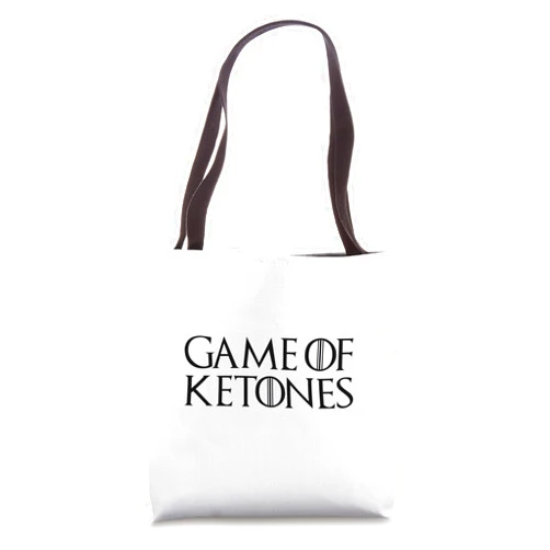 Bahaa's Tee Funny Humor Avocado Keto GGame of Ketones Keto Diet Tote Bag