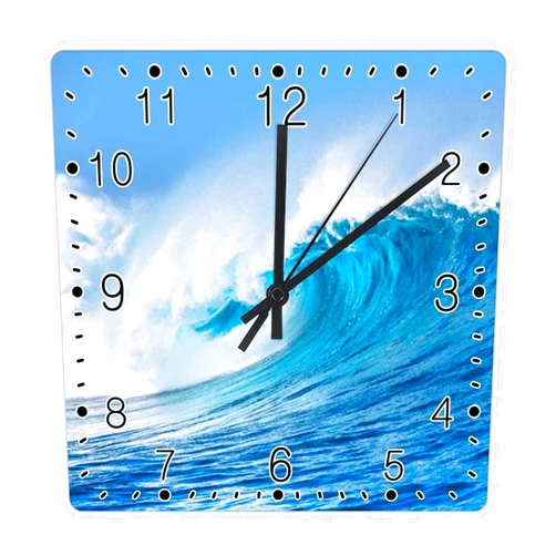 Godblessign Choppy Sea Waves Wall Clock Beach Square Clocks Sea Turtle Wisdom Large Wooden Wall Clocks Battery Operated 15 Inch Silent Tuscan Cabin Wall Home Decor Living Room Bedroom Decor