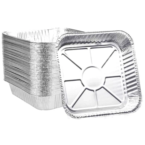 Ailelan Aluminum Pans, 8x8 Aluminum Foil Pans, 50-Pack Disposable Aluminum Pans Perfect for Cooking, Heating, Storing, Prepping Food