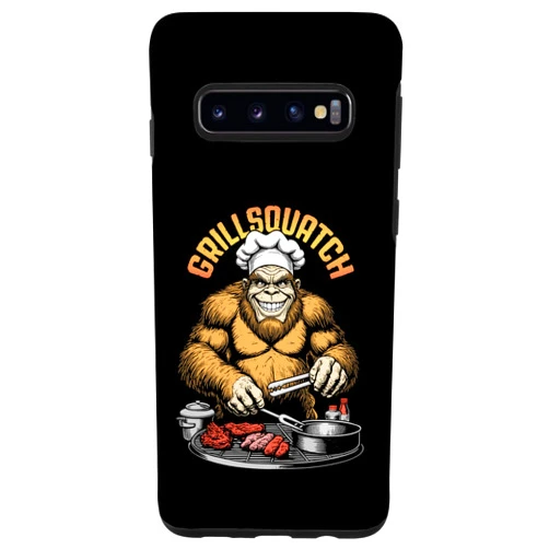 Grandio Design Cook Chef BBQ Grill Cooking Gifts Galaxy S10 Bigfoot BBQ Grillsquatch Sasquatch Barbecue Grill Cook Chef Case