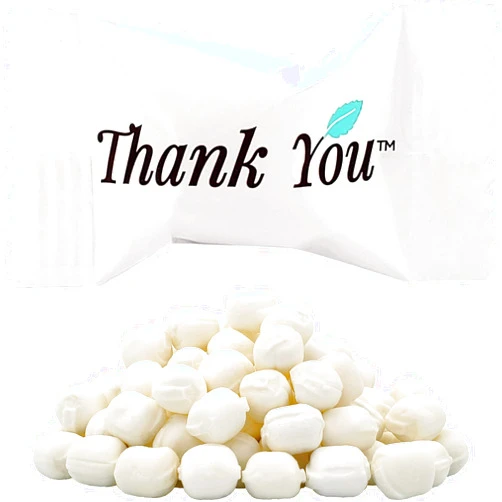 The Dreidel Company Thank You Buttermints, Mint Candies, After Dinner Mints, Butter Mint Candy, Fat-Free, Individually Wrapped (55 Pieces)