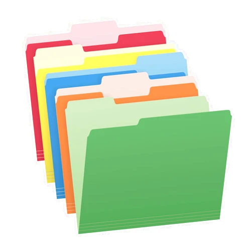 Pendaflex File Folders, Two-Tone Assorted Colors, Letter Size, 1/3 Cut Tabs, Office Organization, Box of 100 Folders (1006535)
