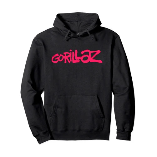 Gorillaz Brush Logo Pink Pullover Hoodie
