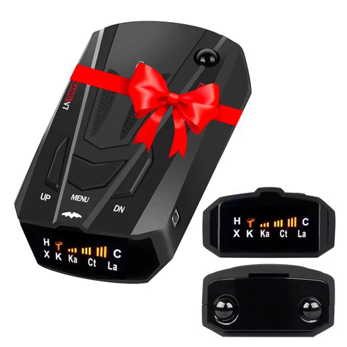 Gabiirev New Radar Detector for Cars with Voice Speed Prompt, 360 ° Detection，Vehicle Speed Alarm System, Led Display,City/Highway Mode, Gifts for Husbands,black2