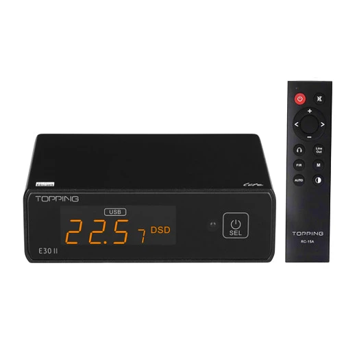 KGUSS Topping E30II lite DAC Preamp - AK4493S Hi-Res XMOS XU208 DAC 32Bit/768kHz DSD512 DSD Direct Mode for USB/Coax/Opt Inputs RCA HiFi Stereo Digital Audio Decoder(Black)
