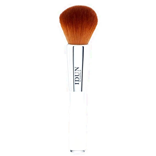 IDUN Minerals Kabuki Face Brush, Blend & Buff Powder Foundation For A Smooth & Flawless Finish, Premium Quality Synthetic Taklon Bristles, 100% Vegan, Hypoallergenic, No Shedding, Blue