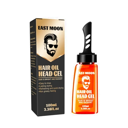 Gcdat Men Hair Styling Gel with Comb, 2 In 1 Hair Wax Gel With Comb, Long Lasting Fluffy Men Fast Build Hair Salon Styling Gel, Hair Wax Gel Styling Moisturizing Long-lasting