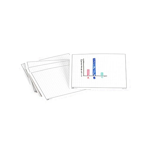 Didax Write and Wipe Graphing Board Set for Grades 3-8, 9 x 12 Inches, Plastic, Set of 10