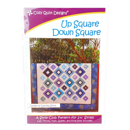 Cozy Quilt Designs Pattern - Up Square Down Square (Includes Instructions for Five Project Sizes)