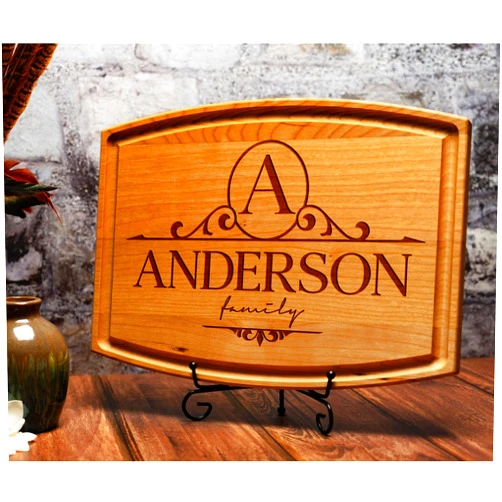 Tayfus Personalized & Monogrammed Cutting Boards, Handmade Custom Wood Serving Board, Customized Gifts for Christmas, Wedding, Anniversary, Housewarming, Real Estate, Realtor Closing For Couples