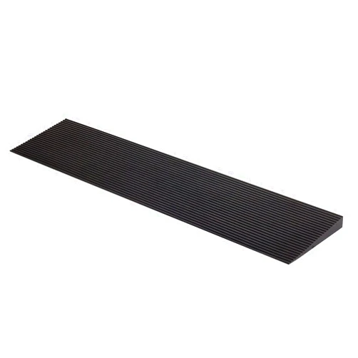 CINNYE 1.6'' Rise Solid Rubber Wheelchair Ramp,Threshold Ramp Used for Thresholds,Doorways and Bathroom(High:1.6 Inch(Pack of 1)) Black