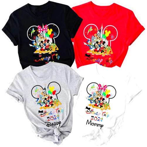 Handmade Travel Vacation 2024 Shirt, Trip Essentials Shirts, land Family Matching Shirts, Mickey & Minnie Personalized Family Outfit, Family Trip Custom T-Shirt