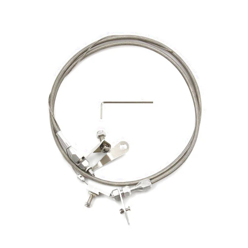 WnSEu Stainless Braided Transmission Detent Kickdown Trans Wiring Kit For FORD C6 C-6 Transmission Kick Down Cable Kit