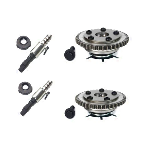 Bario VVT Sprocket Cam Phaser with Solenoid Replacement for 2004-2010 Ford Explorer Expedition F-Series 150 250 350, 05-06 Lincoln Navigator Mark LT Triton 5.4L, 4.6L 3V# 3R2Z6A257DA 3L3E6C524FA