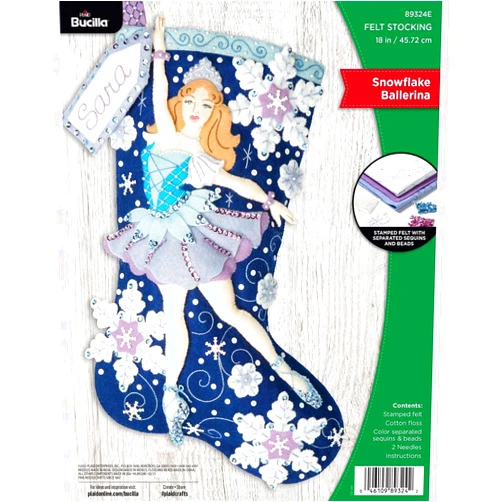 Bucilla, Snowflake Ballerina Christmas 18
