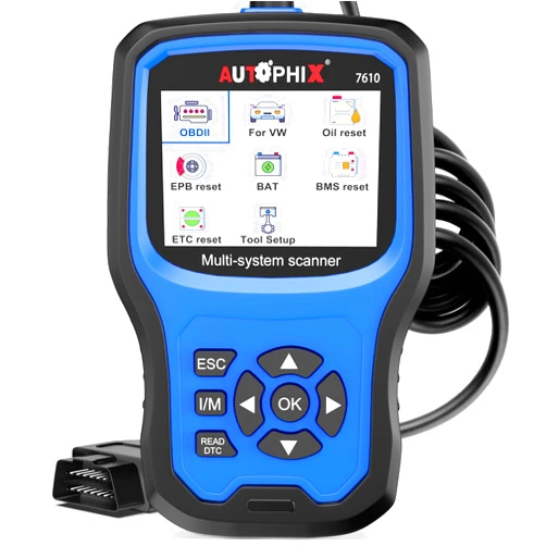 AUTOPHIX 7610P+ Fit for VW Audi, Full System Diagnostic Tool, All Reset Service, Fit for Volkswagen Audi Skoda Seat, Full OBD2 Code Reader with Battery Registration Oil Reset