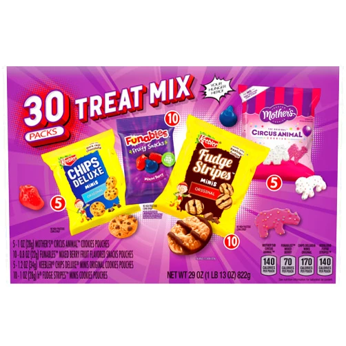 Keebler Variety Treats Snacks and Cookies Pack, 30 Count, 29oz