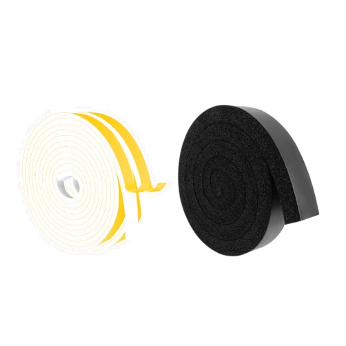 Trisiki HighDensity Weather Stripping and Non-Adhesion Air Conditioner Foam Seal Insulating Strip，Lightproof Anti-Bug (1 in x 1/4In,33Ft and 2 in x 1 in，6.5Ft).