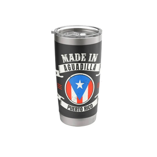 Funny Puerto Rican Gifts for Aguadillanos Boricua Aguadillano Puerto Rico Gift - Made In Aguadilla Stainless Steel Insulated Tumbler