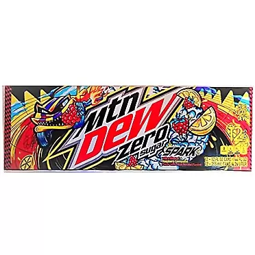 Generic Mtn Dew Spark Zero Raspberry Lemonade 12 pack of 12oz Cans Mountain Dew Soda Pop Soft Drink