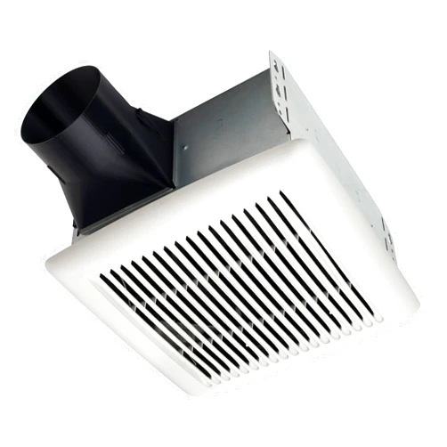 Broan-NuTone AE50 Ventilation Fan with Roomside Installation, ENERGY STAR Certified, Ceiling or Wall Mount, 50 CFM, 0.5 Sones, White