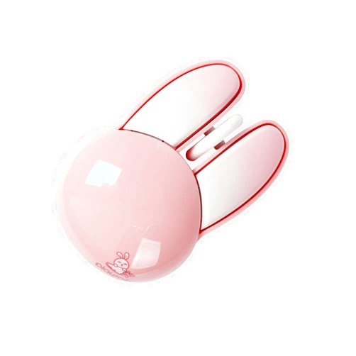 SHARE SUNSHINE Wireless Mouse Cute Pink Mouse Kawaii Bunny Shape Rabbit Design Portable Silent Lightweight Quiet Cordless USB Optical Cordless Mice for PC Laptop Computer Mac MacBook Pro Desktop HP Kids Girls Gift