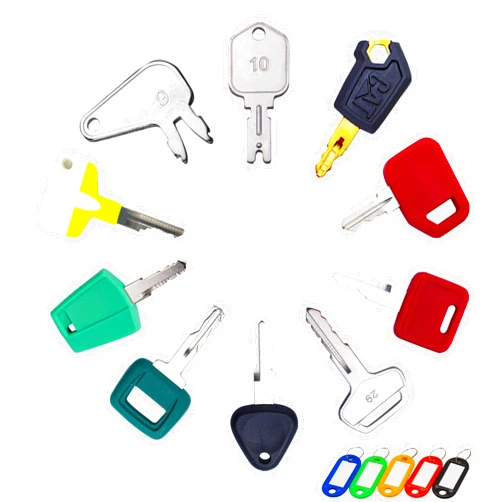 WAH YUE HING Heavy Equipment Construction Operators Keys, Master Ignition Key Set for John Deere Volvo CAT Caterpillar Komatsu Hyster Bobcat D250 and More.