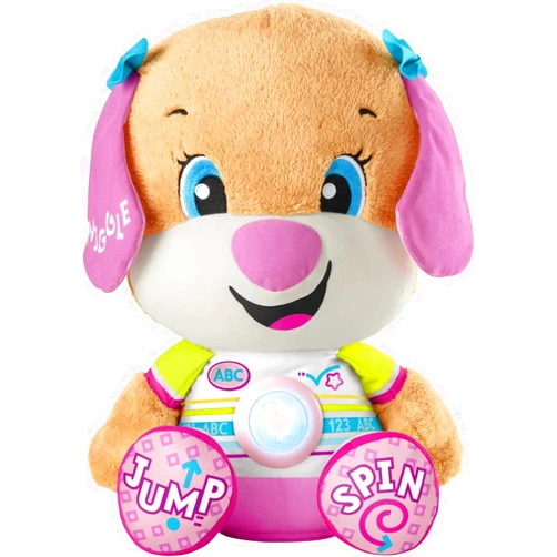 Fisher-Price Toddler Learning Toy Laugh & Learn So Big Sis Plush with Music & Lights for Developmental Play Kids Ages 18+ Months