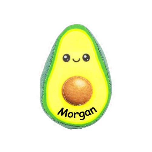 The Trendy Turtle Personalized Smiling Avocado - Favorite Food Stuffed Keepsake with Custom Name