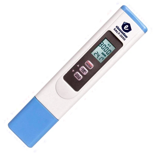 ESeasonGear SALT-3050 Waterproof IP65 Meter, Digital Salinity PPM Temperature Tester for Salt Water Pool and Koi Fish Pond