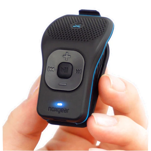 noxgear 39g Wearable Waterproof Bluetooth Speaker - Magnetic Clip-On Wireless Portable Speakers - Up to 15 Hours Battery Life - Clip Speaker with Microphone - Large Tactile Control Buttons