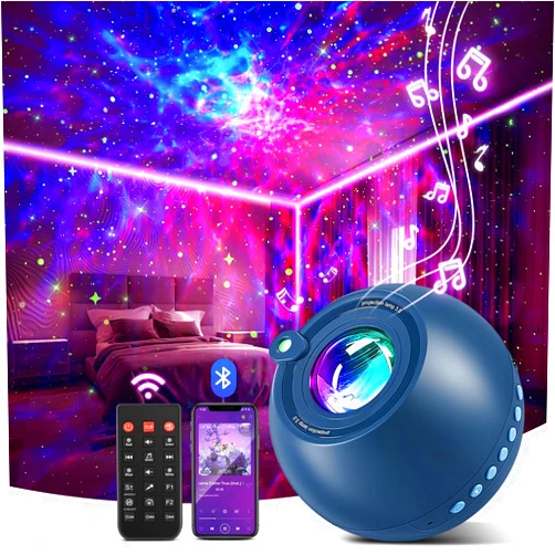 PIKOY Star Projector,15 Colors Galaxy Projector for Bedroom,15White Noise Light Projector for Bedroom,5.0 Bluetooth Night Light Projector,Nebula Projector Star Lights