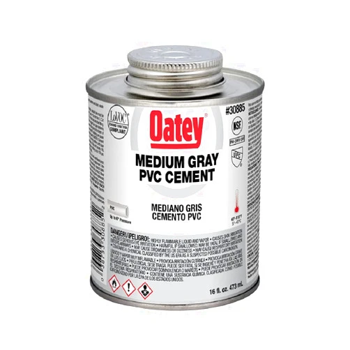 Oatey, 16 oz 30885 PVC Medium Cement, Gray, 16-Ounce, Color
