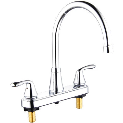 Aquenture PF6007-CH-WS 8 Two-Handle Kitchen Faucet with Easy Install QuickNut and Side Sprayer Morganite, Chrome