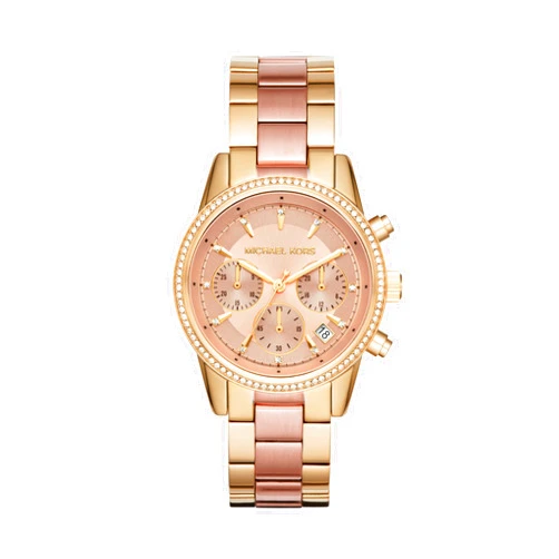 Michael Kors Ritz Women's Watch, Stainless Steel and Pavé Crystal Watch for Women