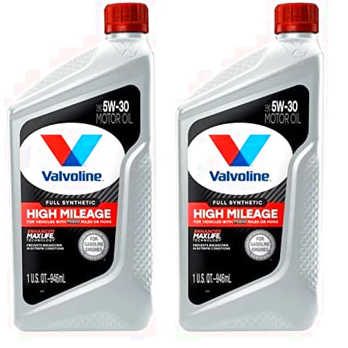 Valvoline Full Synthetic High Mileage with MaxLife Technology SAE 5W-30 Motor Oil 1 QT (Pack of 2)